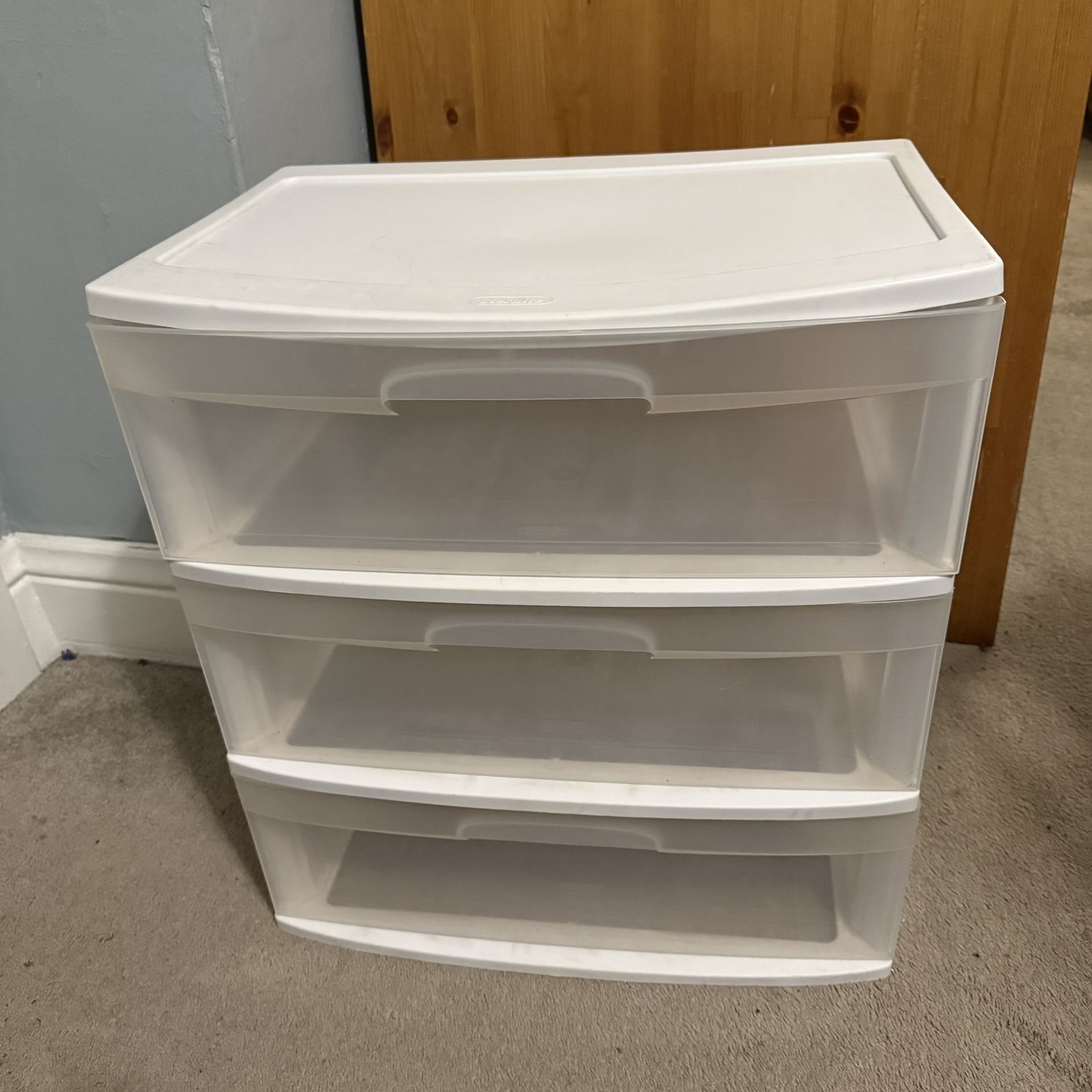 3 Drawer Wide Plastic storage Chest