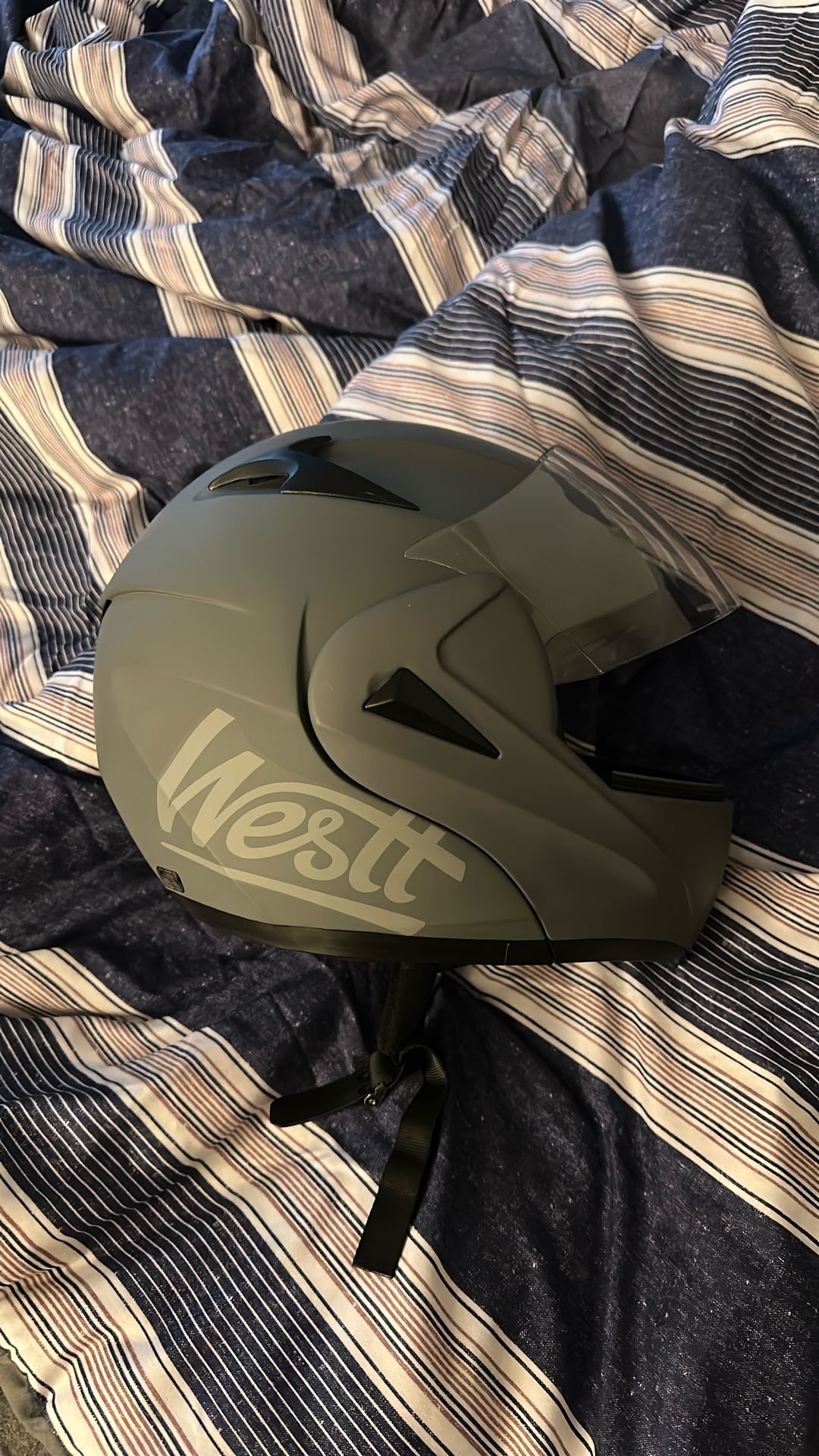 West motorcycle Helmet + Bluetooth Headset