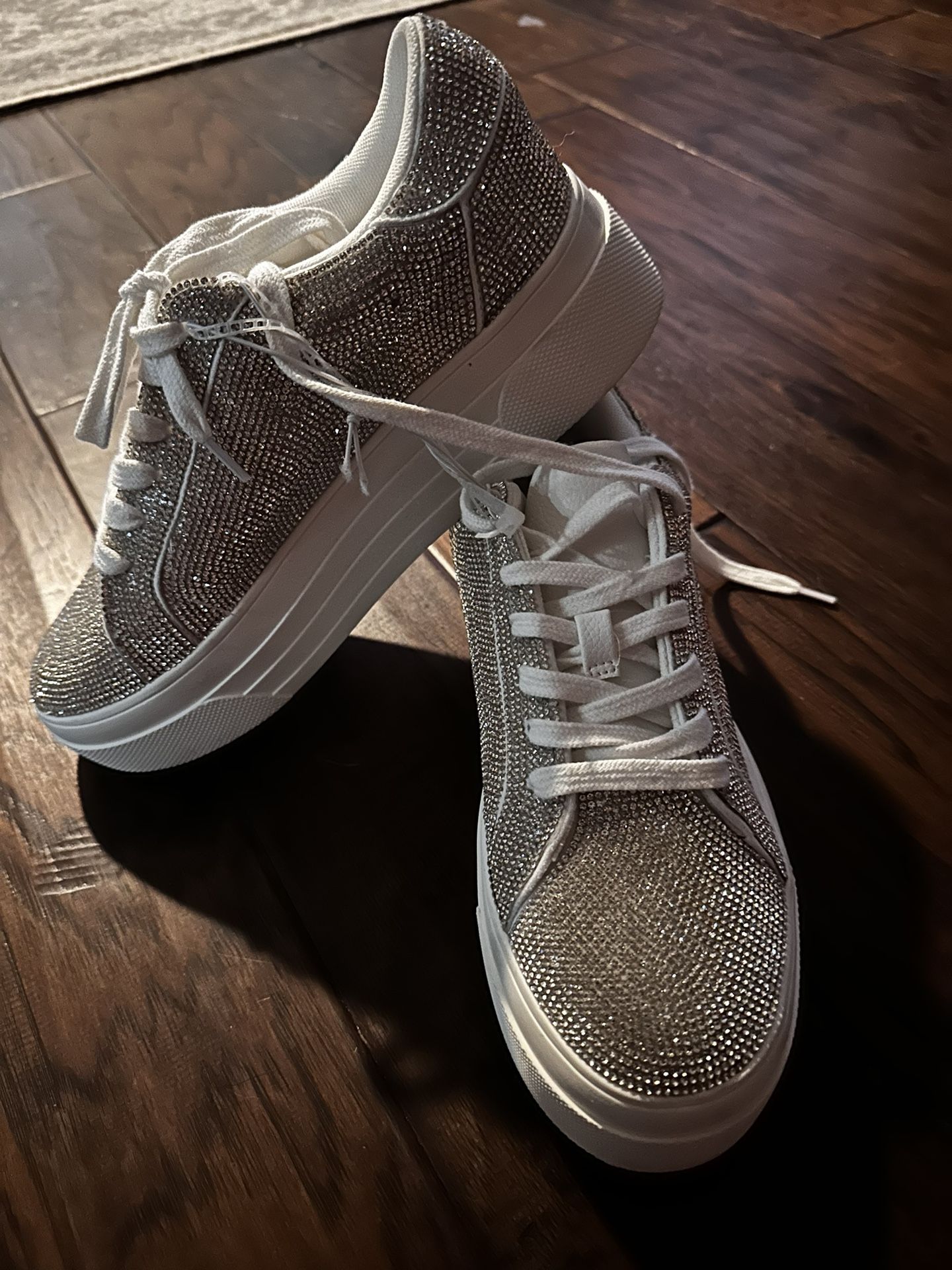 Rhinestone Platform Tennis Shoes By Jessica Simpson NEW