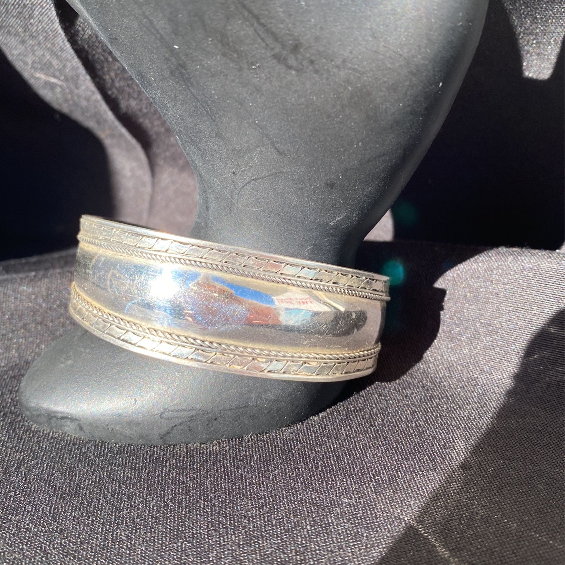 Sterling Silver Cuff Bracelet Flexiable