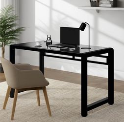 2 tables metal glass