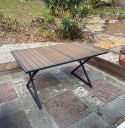 Outdoor wooden table