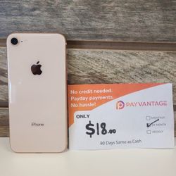 In Box Apple IPhone 8 64gb  Unlocked Like New Condition No Defects. 
$1 Down NO CREDIT CHECK FINANCING