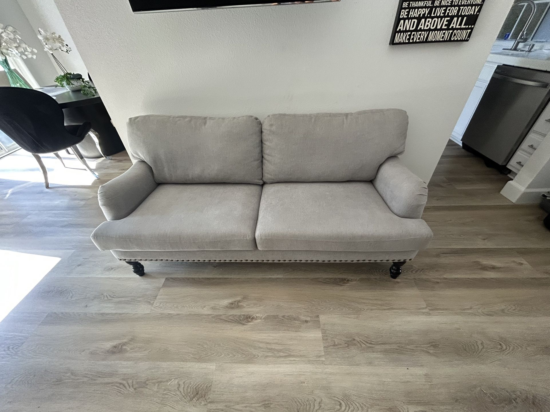 Small Couch Used For Staging