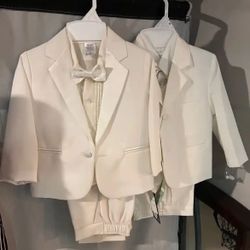 Toddler White Complete Suits 