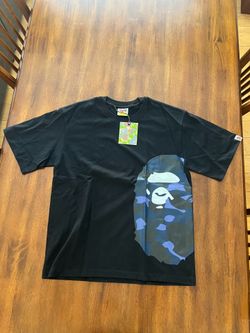 BAPE Blaxk And Blue Camo T shirt size MEDIUM