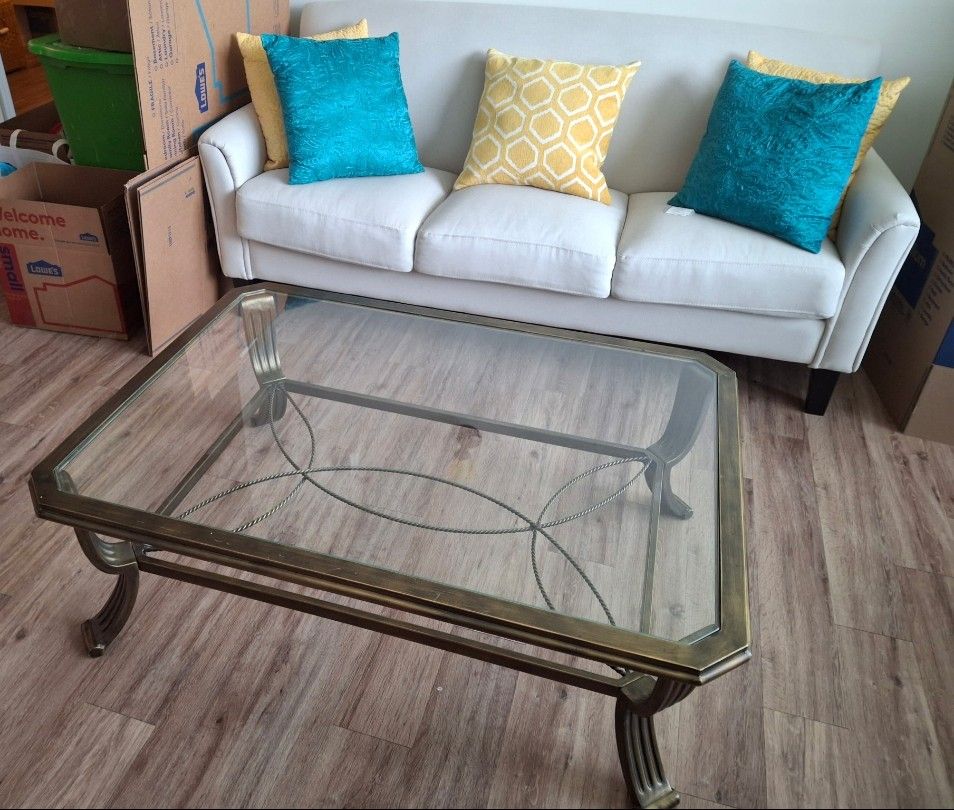 Beveled Glass Coffee Table