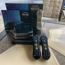 TiVo Edge (DVR)+ 2 Mini Vox’s & 3 Remotes 