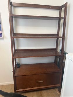 Mid century wood bookshelf