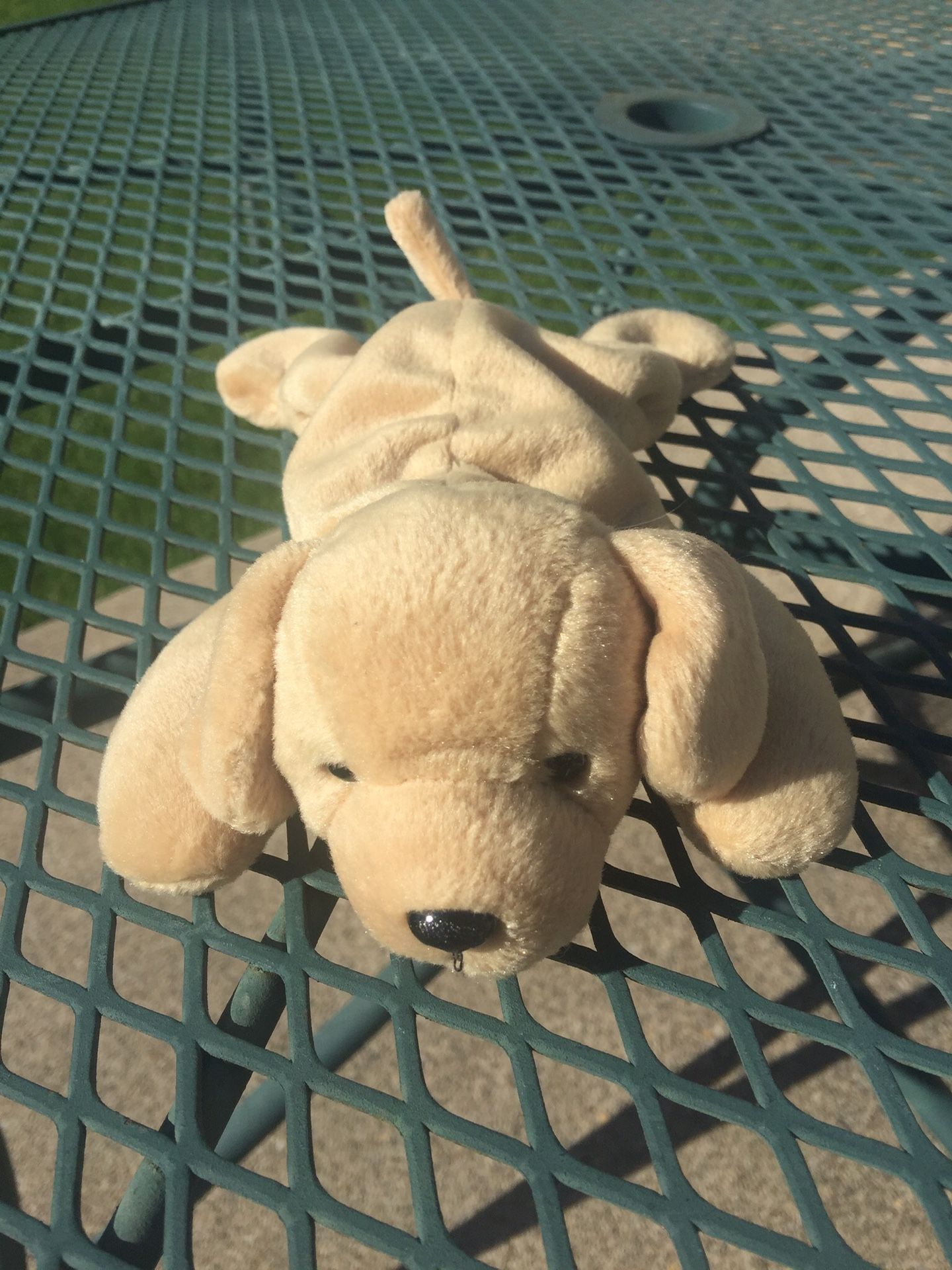 9” Ty Fetch the Yellow Labrador Golden Retriever Puppy Dog - very clean plush