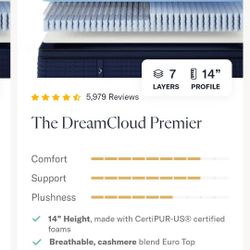 Luxury Dreamcloud Premier Twin XL Mattress