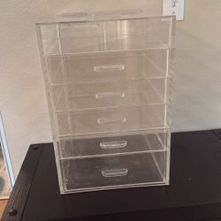 Large Lucite Cosmetic Drawer Organizer