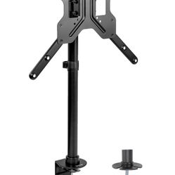 VIVO Ultra Wide TV Desk Mount for up to 55 inch Screens Weighing 66 lbs, Full Motion Height Adjustable Single Television Stand, Black, STAND-V155C 