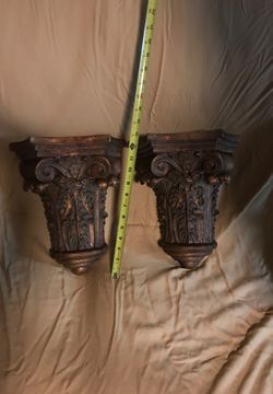 Beautiful pair wall home decor corbel shelves