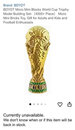 BDYDT Micro Mini Blocks World Cup Trophy…New