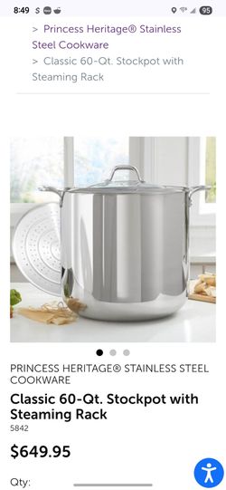 Classic 60-Qt. Stockpot with Steaming Rack