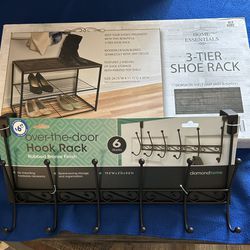 Shoe Rack & Over The Door Hook Rack