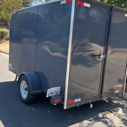 5x10 Enclosed Trailer Gray
