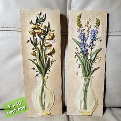 Set Of 2 Botanical Wall Decor.  Great Condition. 