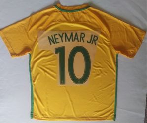 Brazil Adult Soccer Jersey Neymar Size Medium or Large-Uniformes De Futbol