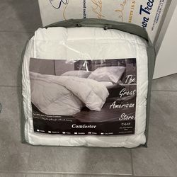 King Comforter White 100% Micro Polyester