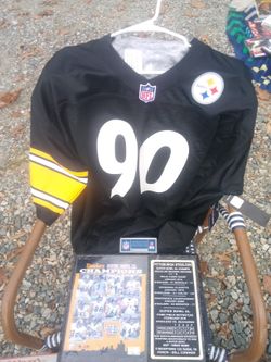 Steelers Jersey #90 CJ Watt,or Steelers Superbowl Picture.