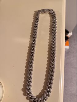 19 mm Silver cuban link chain
