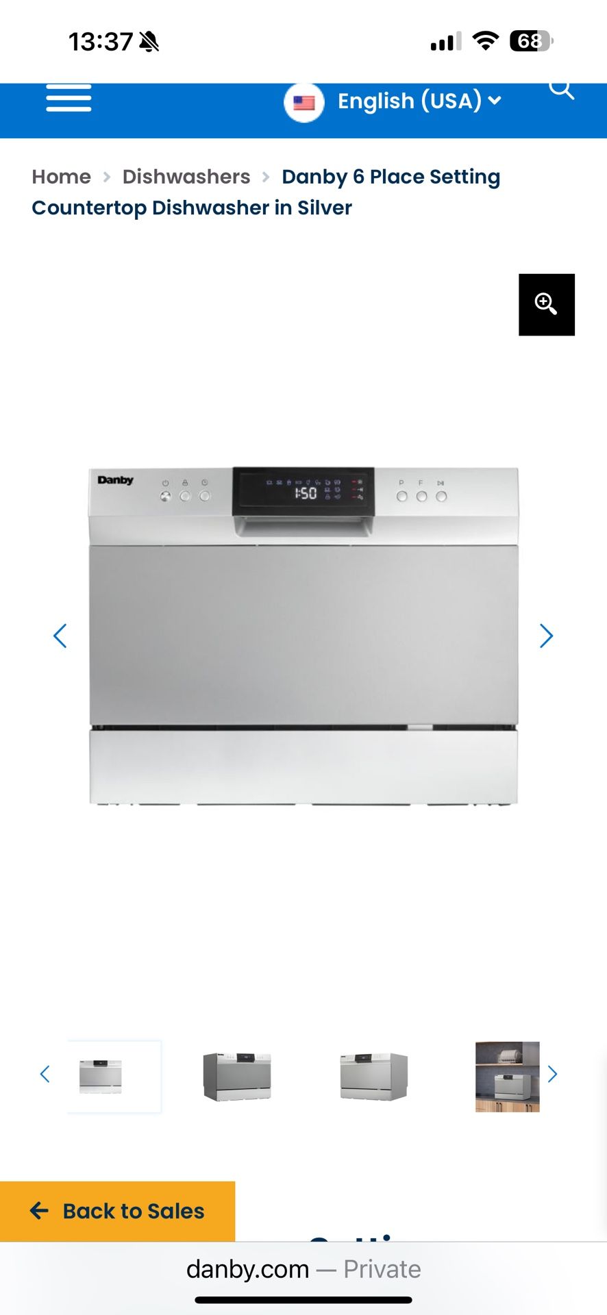 Danby Countertop Dishwasher