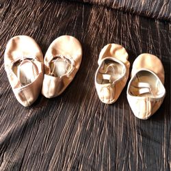 Ballet Slippers 2 Pair 2,  2.5. VGC