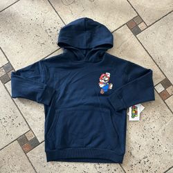NWT licensed super Mario boys hoodie size 6/7