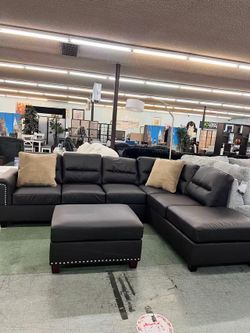 🚚Hot Deal🚚Brand New 2pc Leather Sectional Couch with Ottoman $899, Finance available, Delivery available