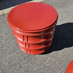 Red End Table