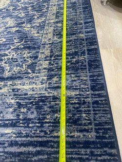 Navy blue medallion area rug