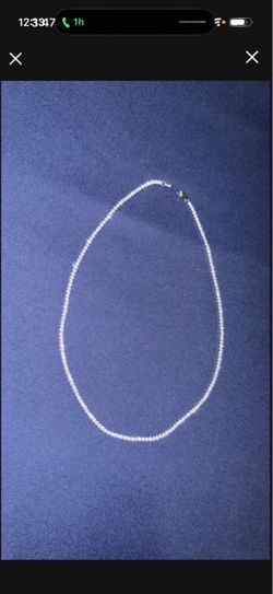 1 Left! Tennis Chain 18k White Gold Plated
