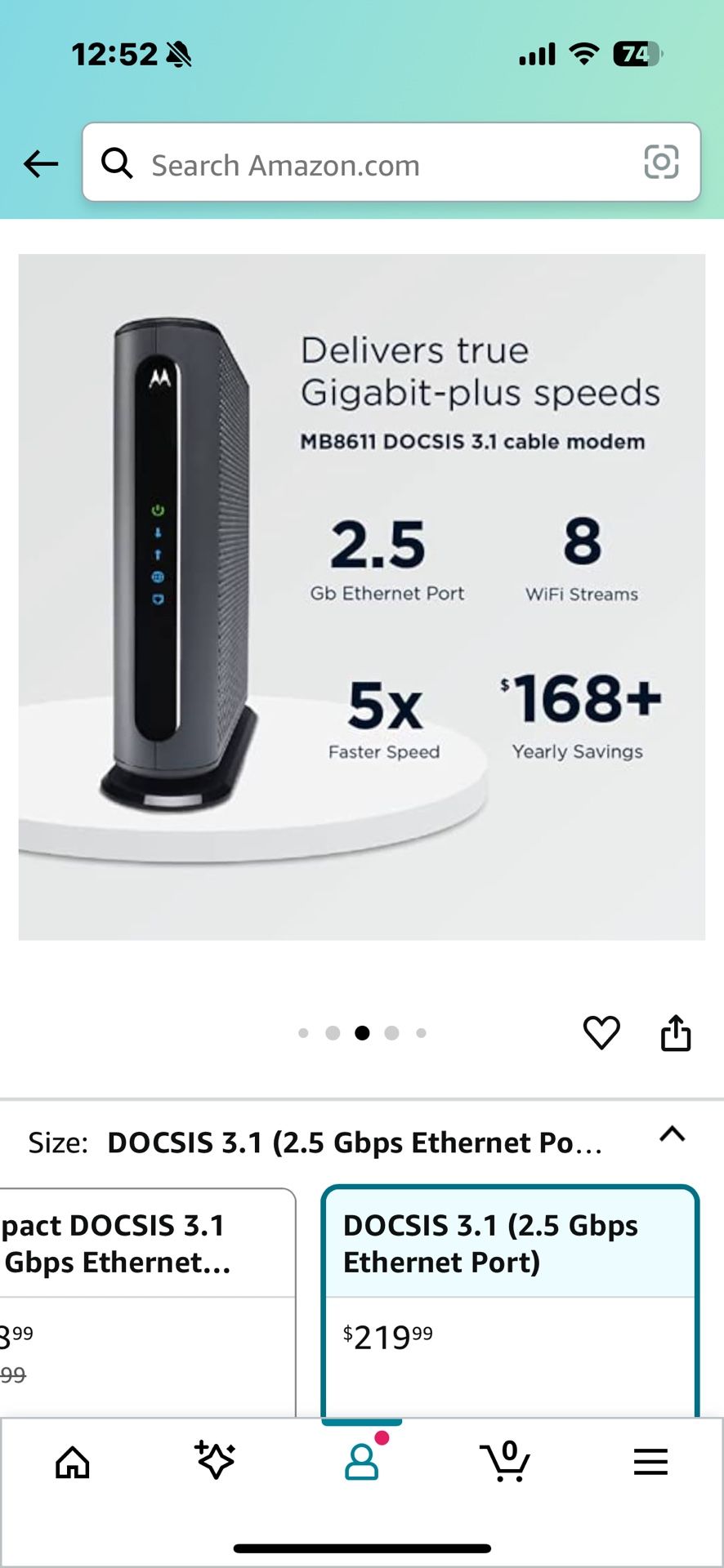 Motorola MB8611 DOCSIS 3.1 Multi-Gig Cable Modem