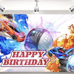 Rocket-League Birthday Party Decorations, Rocket-League Party Supplies for Boys Girls 5x3Ft, Game Theme Party Decoration, Rocket-League Backdrop Photo