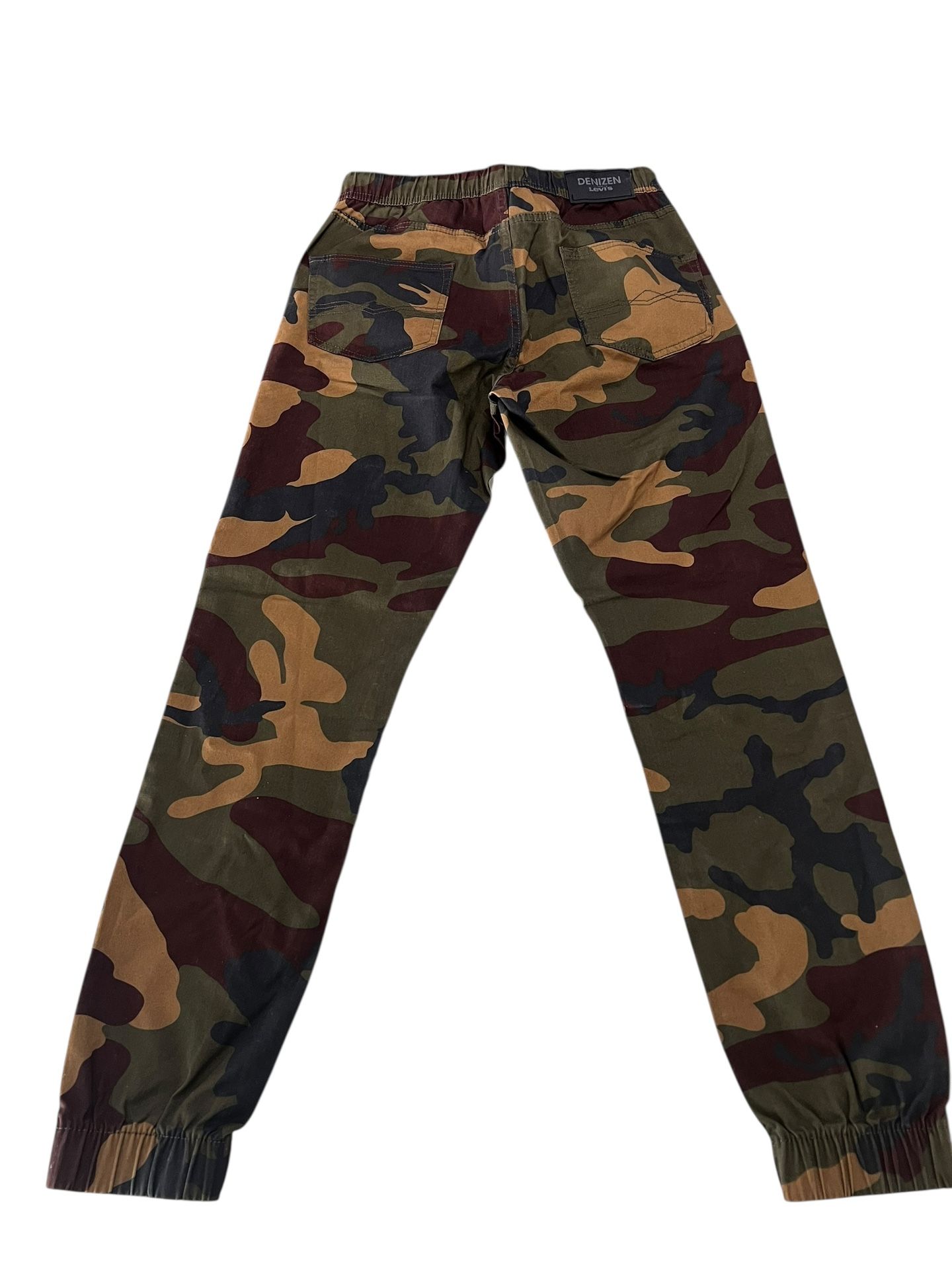 Levi’s Denizen Women’s Sz XS Green Army Camo Jogger Drawstring Sweatpants Pre Owned