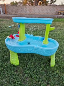 Rain shower splash pond water table used