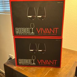 Riedel Vivant Merlot Wine Tumblers 2 BNIB Sets Of Two