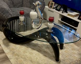 Living room table with decor