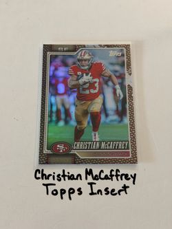 Christian McCaffrey San Francisco 49ers All-Pro RB Topps Short Print Insert Card.