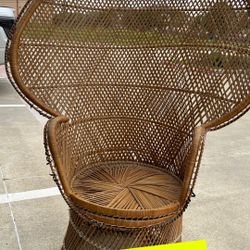 Vintage Peacock Chair Rattan/wicker