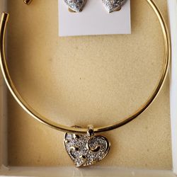 Heart Necklace and Earring Set