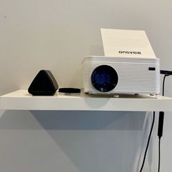 BIGASUO Pro302 HD Bluetooth Projector Built in DVD Player