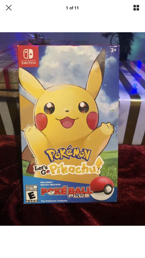 Pokemon Lets Go Pikachu Pokeball Plus Bundle Nintendo