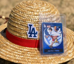One Piece Luffy Straw Hat – LA Dodgers Edition + Card