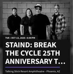 Staind concert tickets