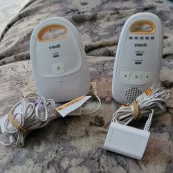 White And Yellow  Vtech Baby Monitor 