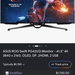 ASUS PG42UQ  42” 4K OLED Gaming Monitor 120Hz