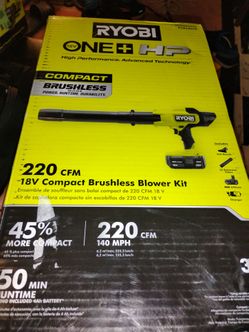 Ryobi 18V brushless cordless blower kit. Battery included!